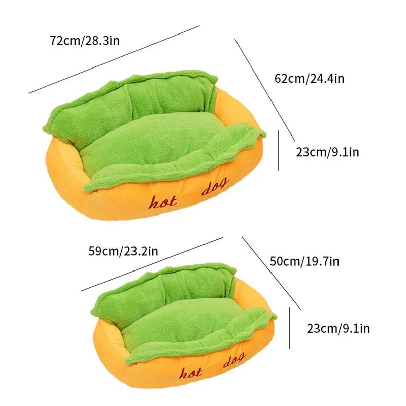 Cama para seu Pet  Modelo  Hot Dog - Aconchegante e Lavável