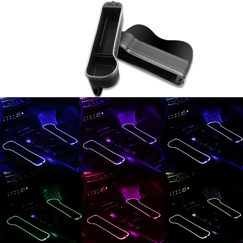 CarSetGap - Caixa De Armazenamento com Carregador USB