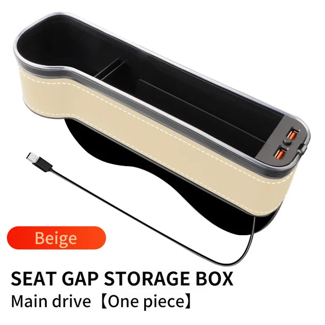 CarSetGap - Caixa De Armazenamento com Carregador USB
