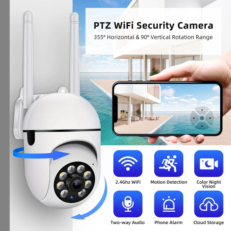 VisionGuard 360° HD - Câmera de Vigilância Doméstica c/visão noturna