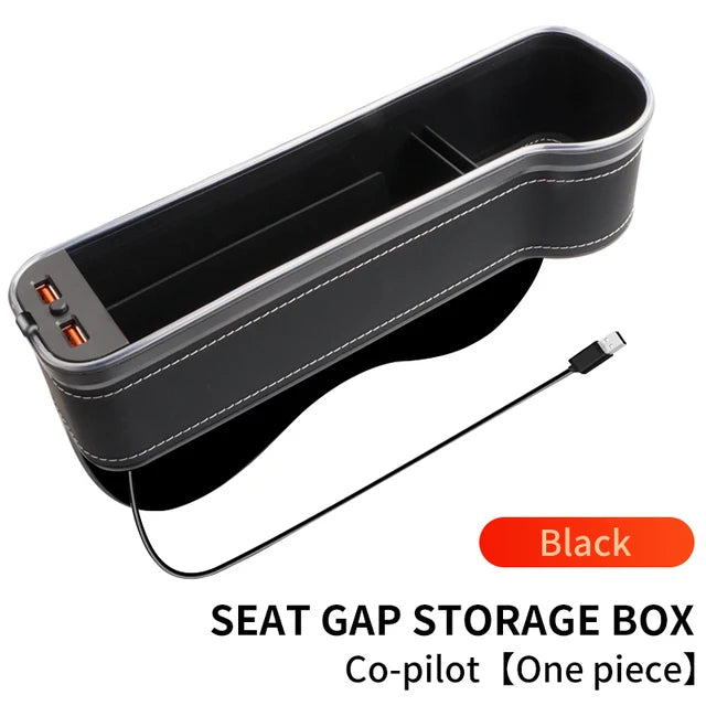CarSetGap - Caixa De Armazenamento com Carregador USB
